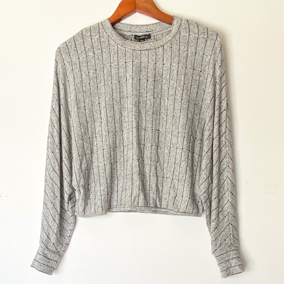 2/$25- ✨XS Dynamite Grey/Black Stripe Batwing✨ADD ON $60➕ - Picture 1 of 8